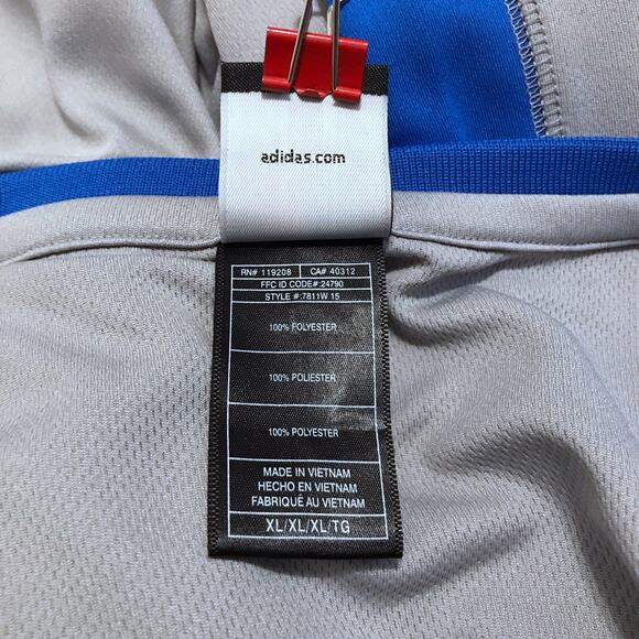 Adidas NWOT NBA Heather Grey, White and Blue Jersey Women XL - Picture 13 of 14